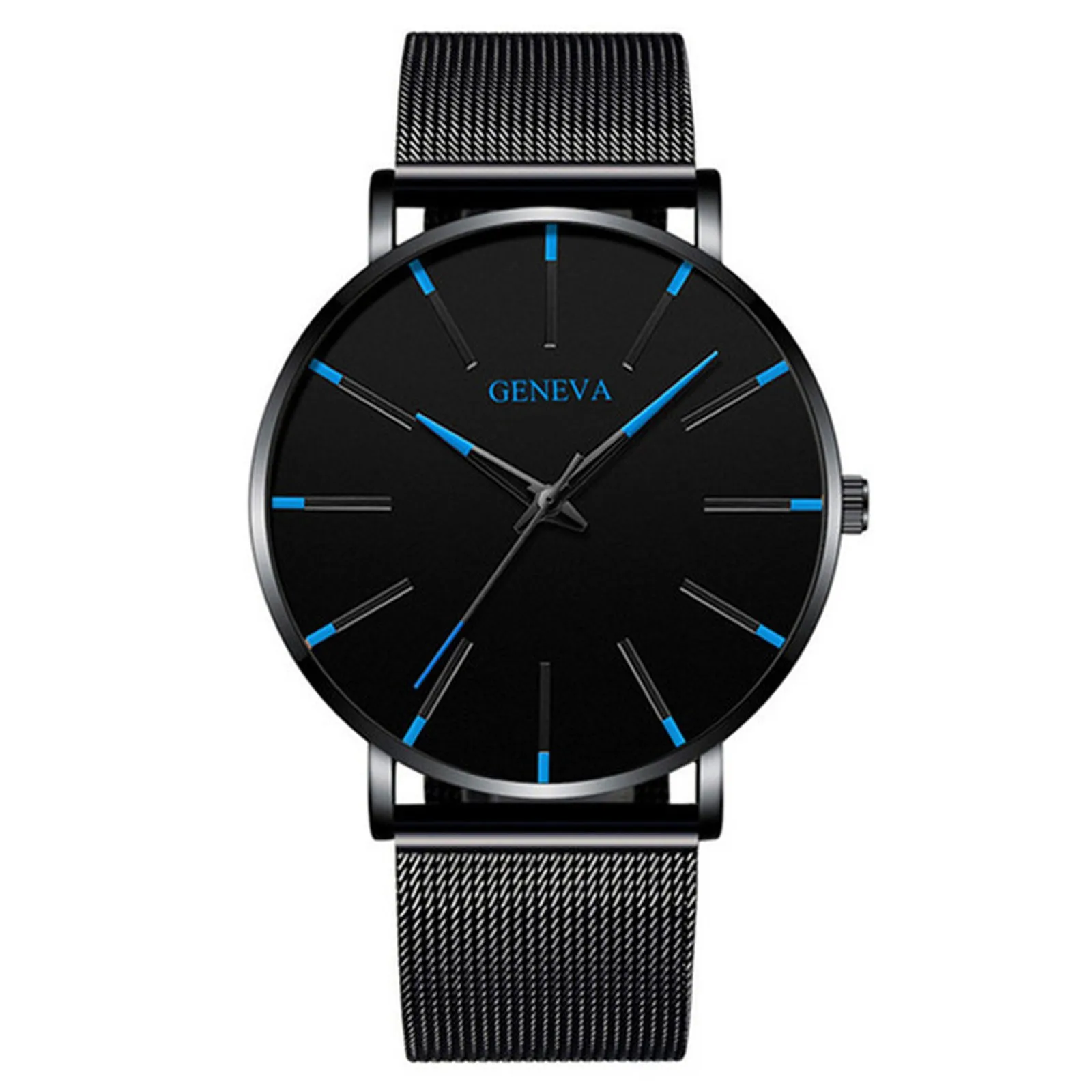 

2021 luxury Men Quartz Wristwatches Men's Fashion Ultra Thin Watches Business Stainless Steel Mesh Quartz Watch relojes