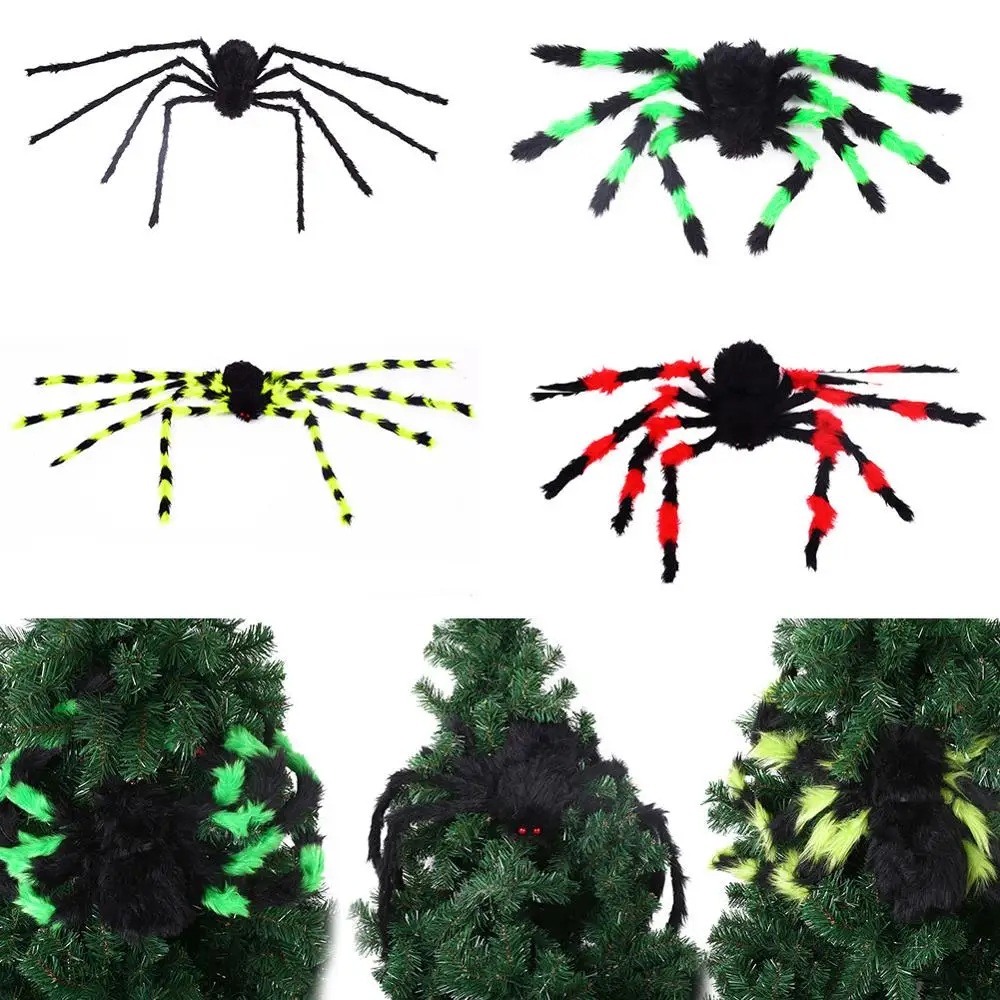 Плюшевые паук для хеллоуина на открытом воздухе украшения дом с привидениями