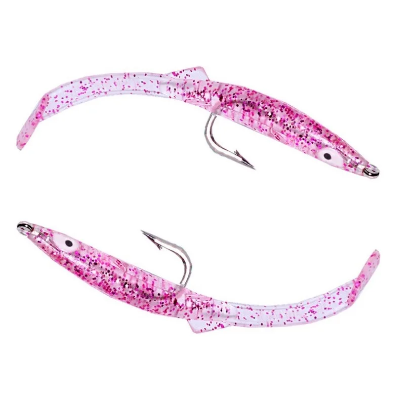 

Soft little fish with single hook for winter ice fishing or lure fishing