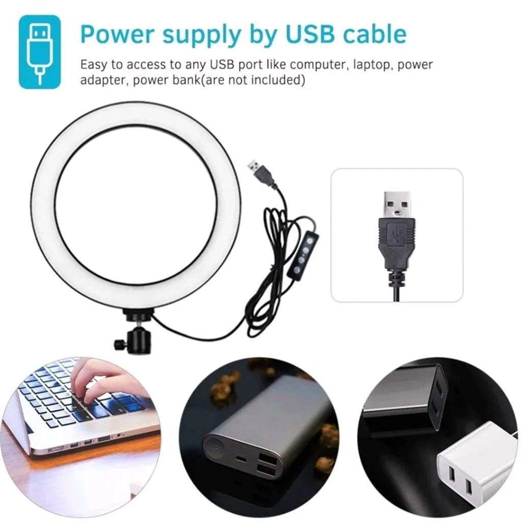 Практичная Регулируемая яркость интерфейса USB красивая лампа на камеру