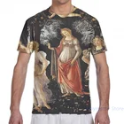 Мужская и женская футболка Sandro Botticelli-Primavera, с принтом, с коротким рукавом