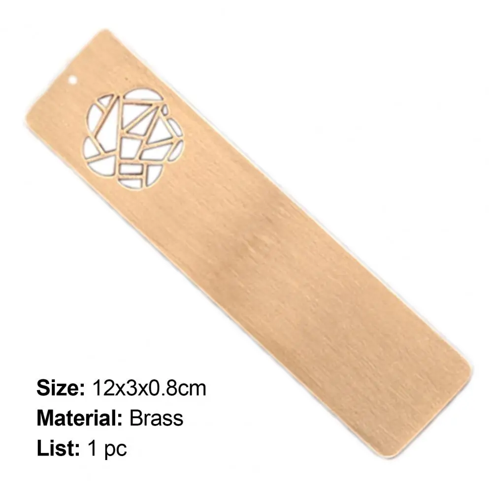 

Metal Bookmarker Creative Portable Lightweight Classical Retro Style Brass Ruler Bookmark for School