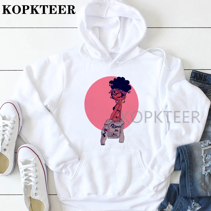 Зимняя Толстовка с принтом дьявола плохой девочки графика для девочек уличная