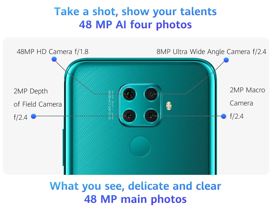 Huawei Nova 5Z 6GB 64GB мобильный телефон 6,26 дюймов Kirin 810 48MP тройной type-C мобильный телефон