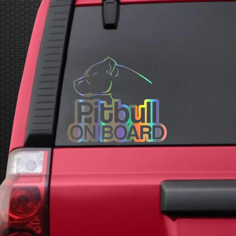 Оригинальные креативные автомобильные наклейки Aliauto Pitbull on Board собака мотоциклы