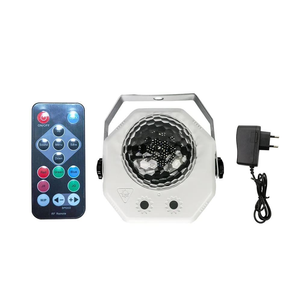 Белый RGB LED Stage Lights Moving Head Disco Balls Laser Projector Par DJ Party Color Music Lights Controller proyector navidad luces - Цвет: Белый