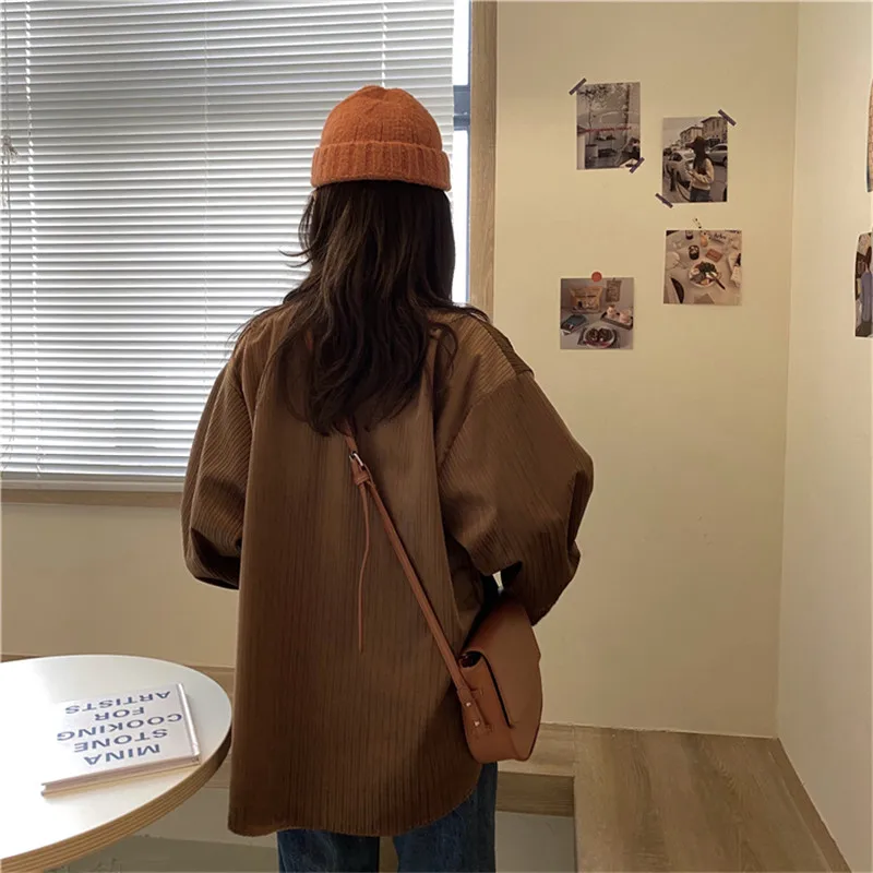 HziriP Vintage Women Shirt Blouses 2021 New Spring OL Single Breasted Blouse Female Solid Loose Casual Shirts Tops Blusas Mujer | Женская