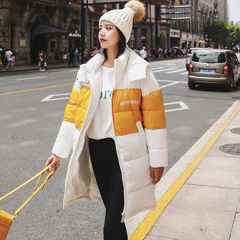 Водонепроницаемое длинное зимнее пальто для женщин новинка 2020 модная Глянцевая