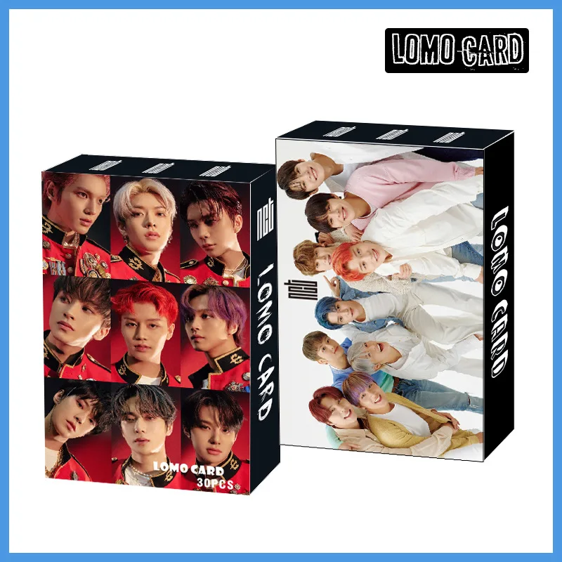 30 шт./компл. Kpop бродячие Детские ломо-карты ATEEZ ASTRO двойная TRESURE ITZY TXT Фотокарта HD