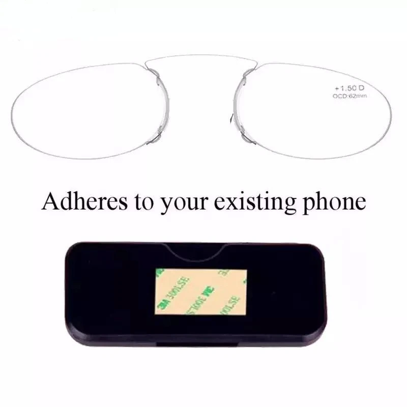 Очки для чтения с зажимом носа портативные из пеноматериала чехол телефона |