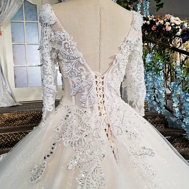 LS00213 с низким вырезом на спине и аппликацией 3/4 Свадебные торжества короткими