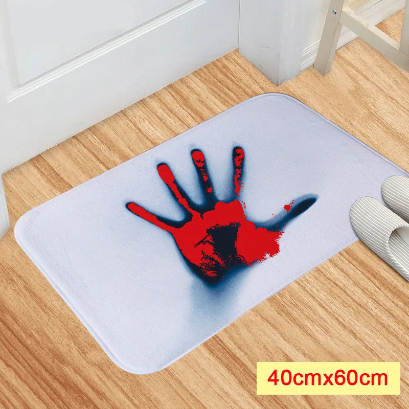 Новинка мягкий коврик в стиле Хэллоуина украшение следы крови нескользящий