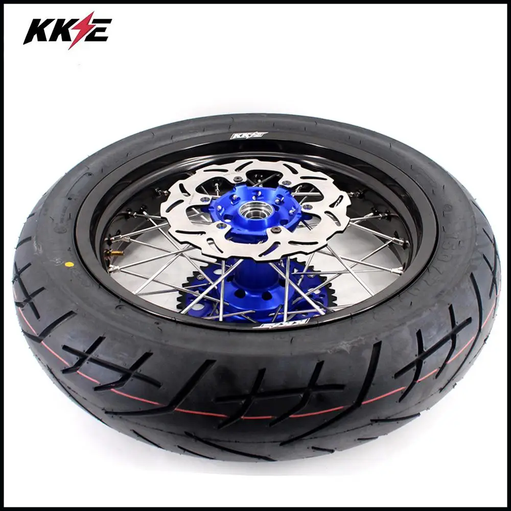 KKE 3,5/4,25 полный комплект колес CST шины для YAMAHA YZ250F 2001- YZ450F 03-19 Синий