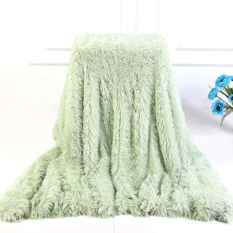 Super Soft Plush Blanket Double Layer Thick Fluffy Sofa Mat Bed sheet Warm Throw Carpet flocked fleece bedspread Bedding | Дом и сад