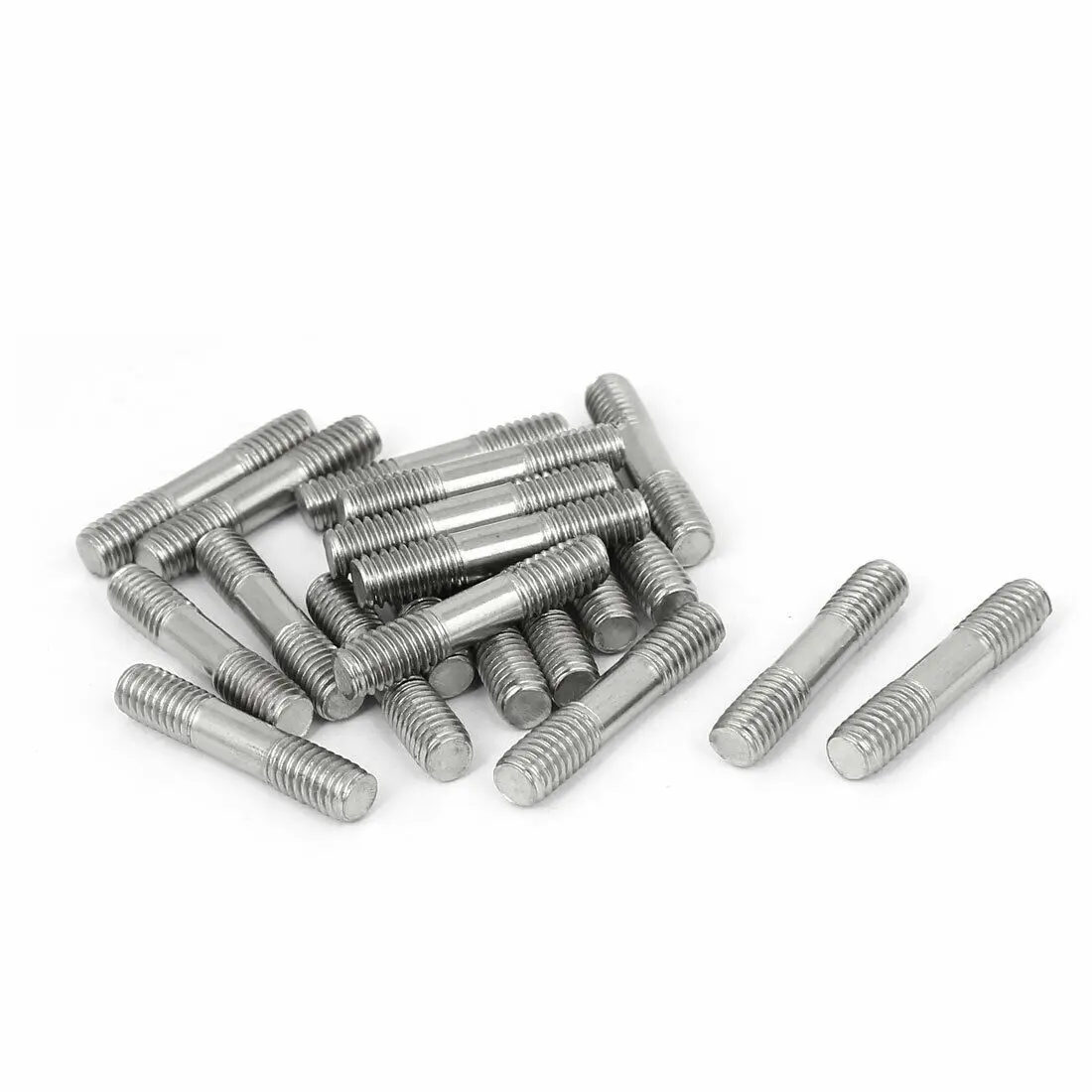 

M6x30mm 304 Stainless Steel Double End Threaded Stud Screw Bolt 20pcs