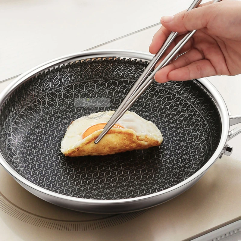 Антипригарная сковорода Konco из нержавеющей стали 304 кухонная посуда кастрюля для