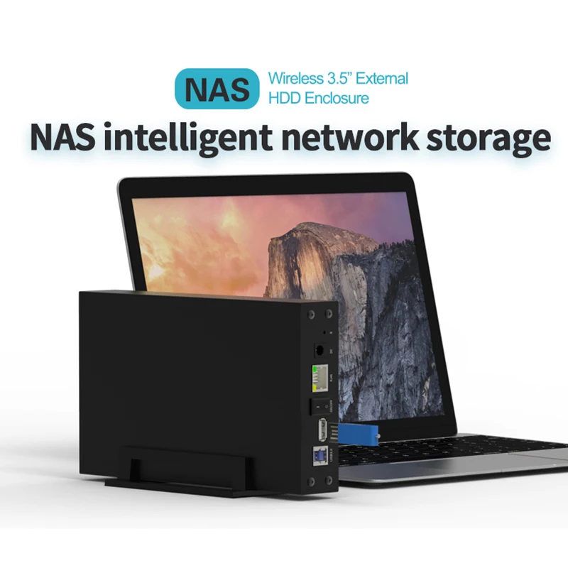 Blueendless беспроводной Nas жесткий диск Корпус 3,5 дюймов Sata Rj45 Usb 3,0 Pc жесткий диск чехол для Ios Android App Eu Plug