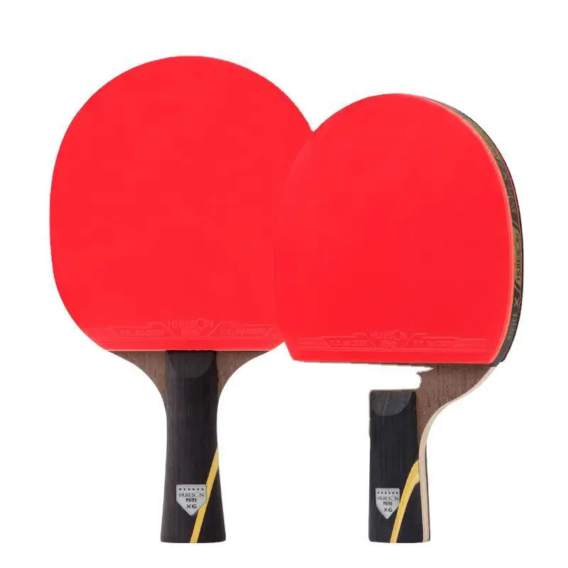 

2pcs 6 Star Carbon Fiber Blade Double Table Tennis Pimples in Pingpong Paddle Racket Set