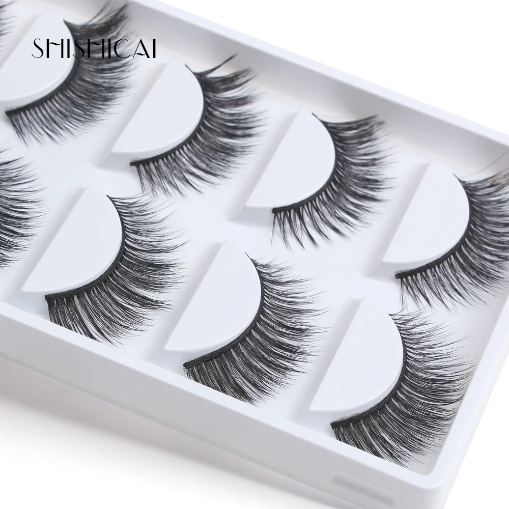 1/5 пар 3D норковые ресницы натуральные драматические 1-1 5 см Eeylashes 100% безжалостные