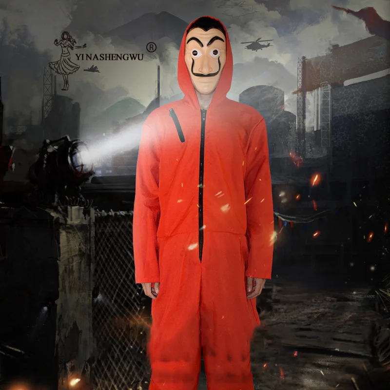 La Casa De Papel Сальвадор Дали фильм Косплэй костюм вечерние Хэллоуин маска деньги Heist
