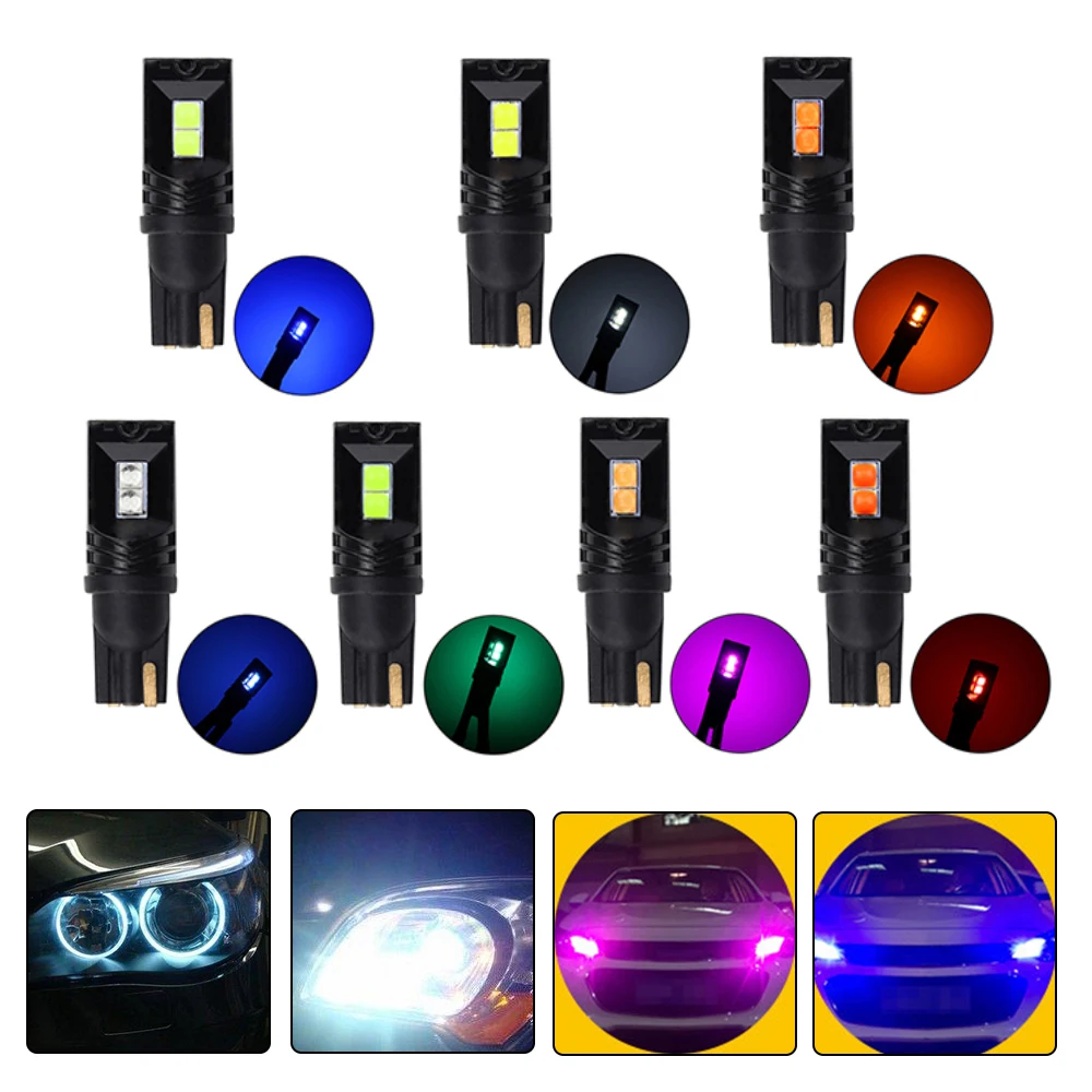 Новый цветной 3030 4SMD W5W светодиодный автомобильный противотуманный светильник