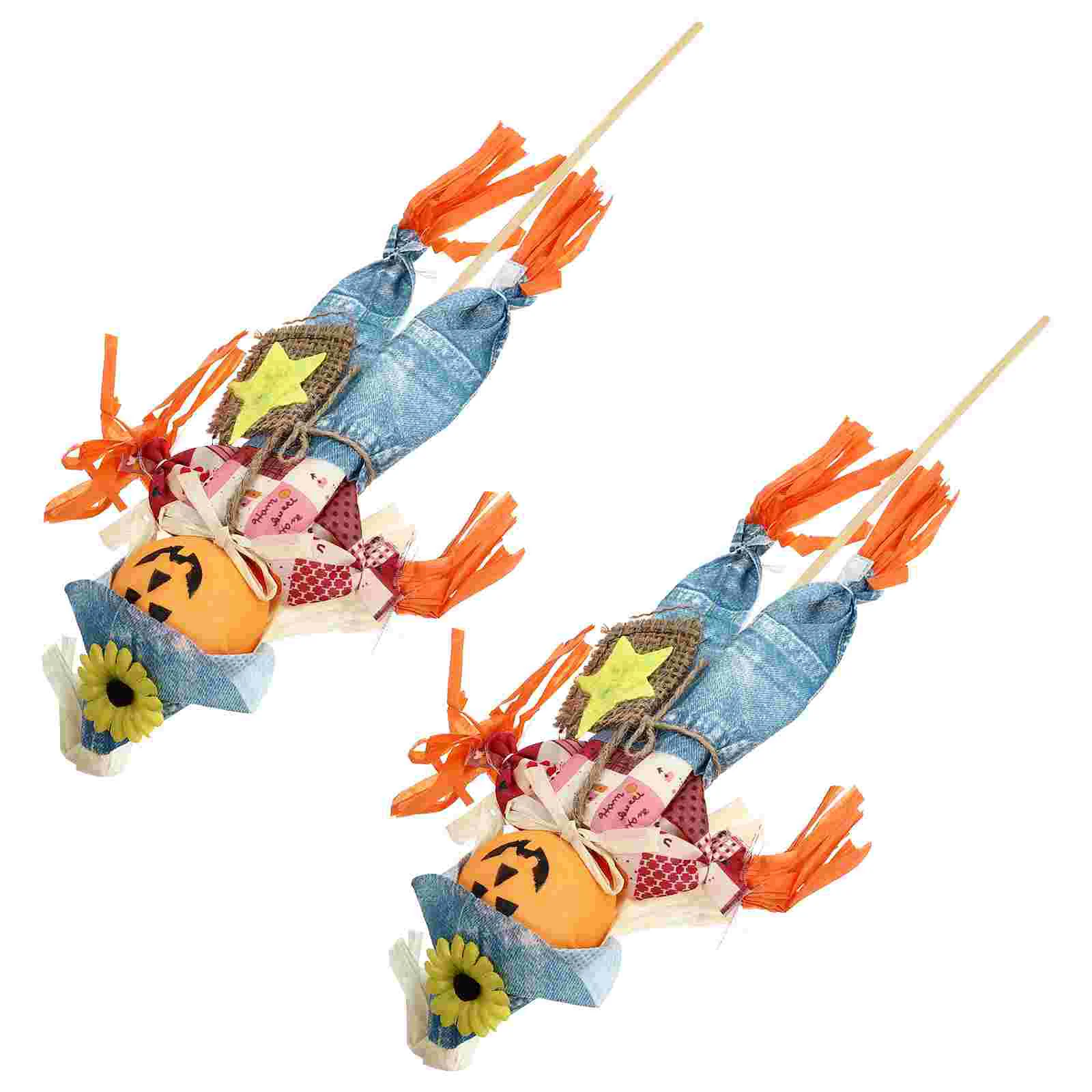 

2Pcs Photography Props Funny Scarecrow Decors Creative Ornaments