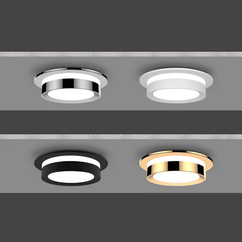 Luz descendente LED regulable de cristal, lámpara de Interior de lujo para dormitorio, cocina, 5W, 7W, 9W, 12W