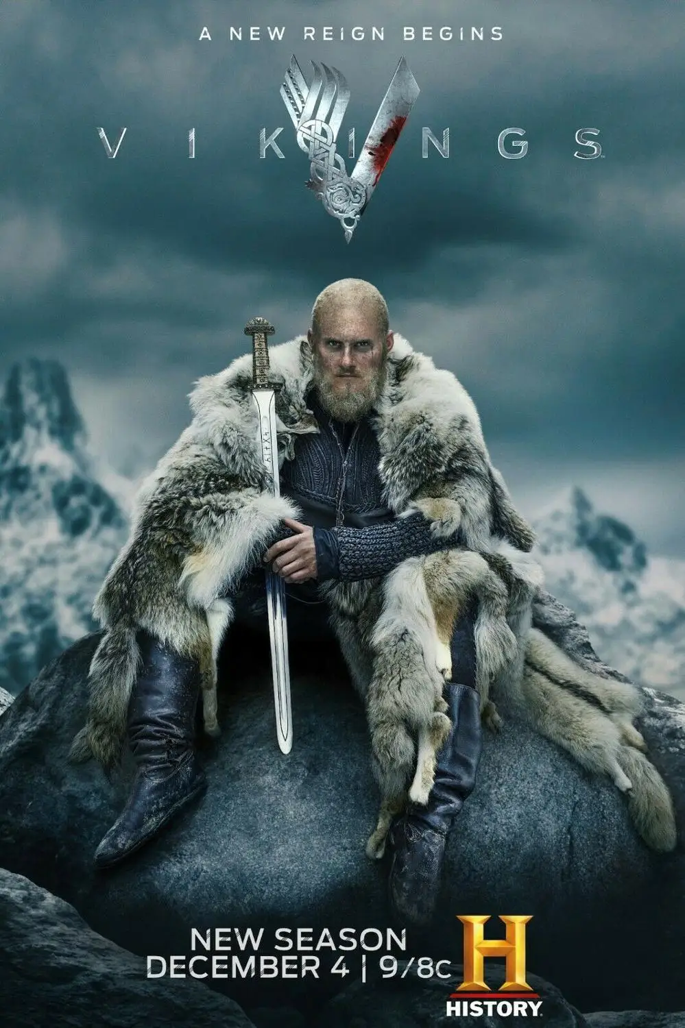 Vikings сезон 6 ТВ серия шелковая ткань настенный художественный плакат Декор