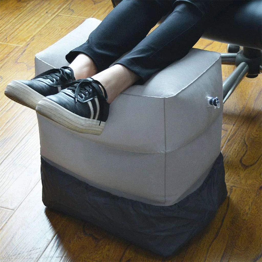 Kids Flight Sleeping Footrest Air Pillow Portable Leg Pillows Inflatable Travel Airplane Car Bus Train Foot Rest Pad | Дом и сад