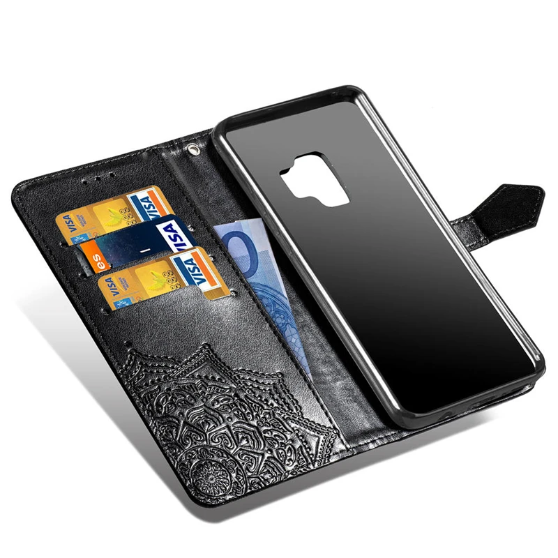 Чехол-книжка из искусственной кожи для Samsung Galaxy S8 S9 S10 Plus S7 Edge A5 J5 J7 2017 A7 2018 NOTE 8 9 10 A30