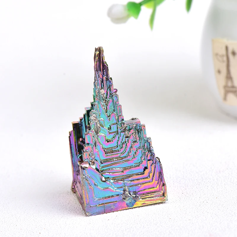 

1PC Natural Irregular Rainbow Bismuth Crystal Metal Mineral Specimen Colorful Cluster Home Decor Collect Souvenirs Gift