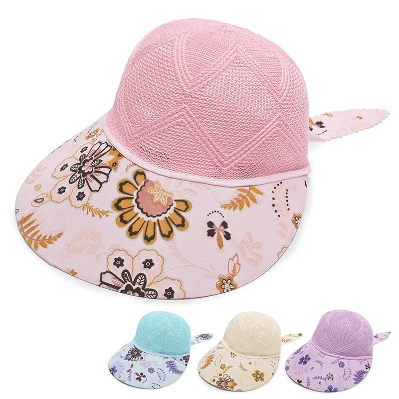 

2021 New Summer Thin Breathable Sun Hat Big Brim Outdoor Sunscreen Sun Hat Beach Hat Summer Mesh Hat Breathable Free Size