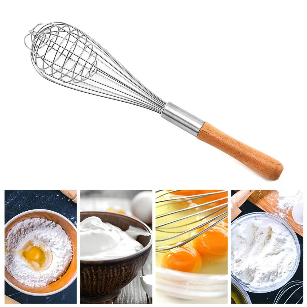 Венчик для взбивания яиц венчик поворотный Мультифункциональный деревянный