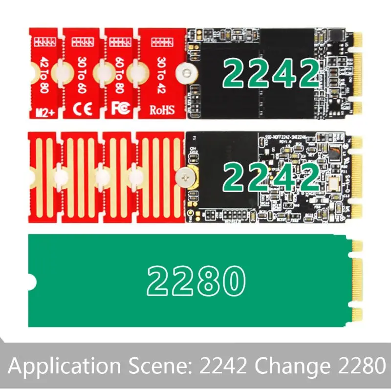 M2 M2PLUS NVME M.2 Расширенная передача 2230 2242 2260 2280 самолета изменение длинного размера
