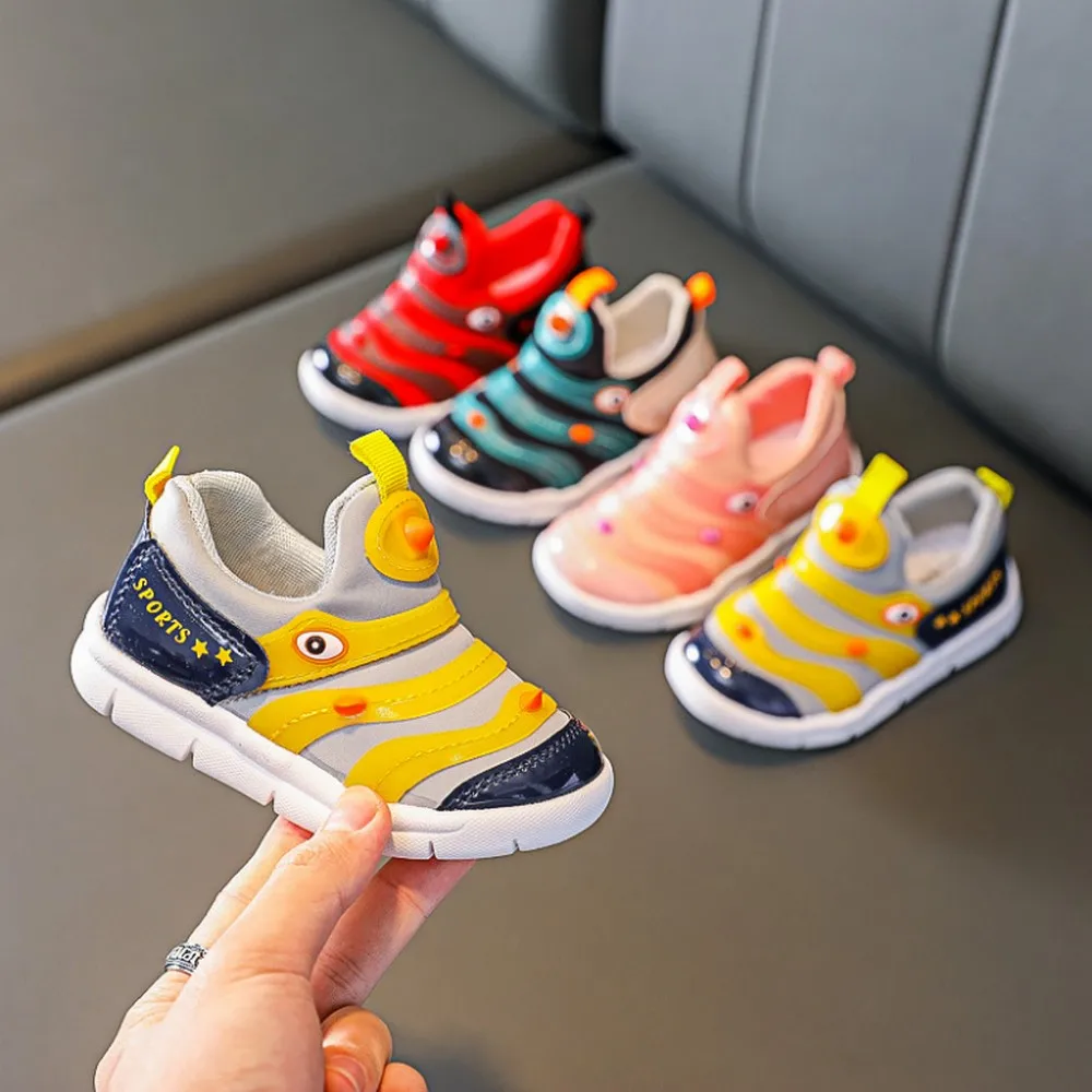 Кроссовки Детские сетчатые Нескользящие дышащие повседневная спортивная обувь