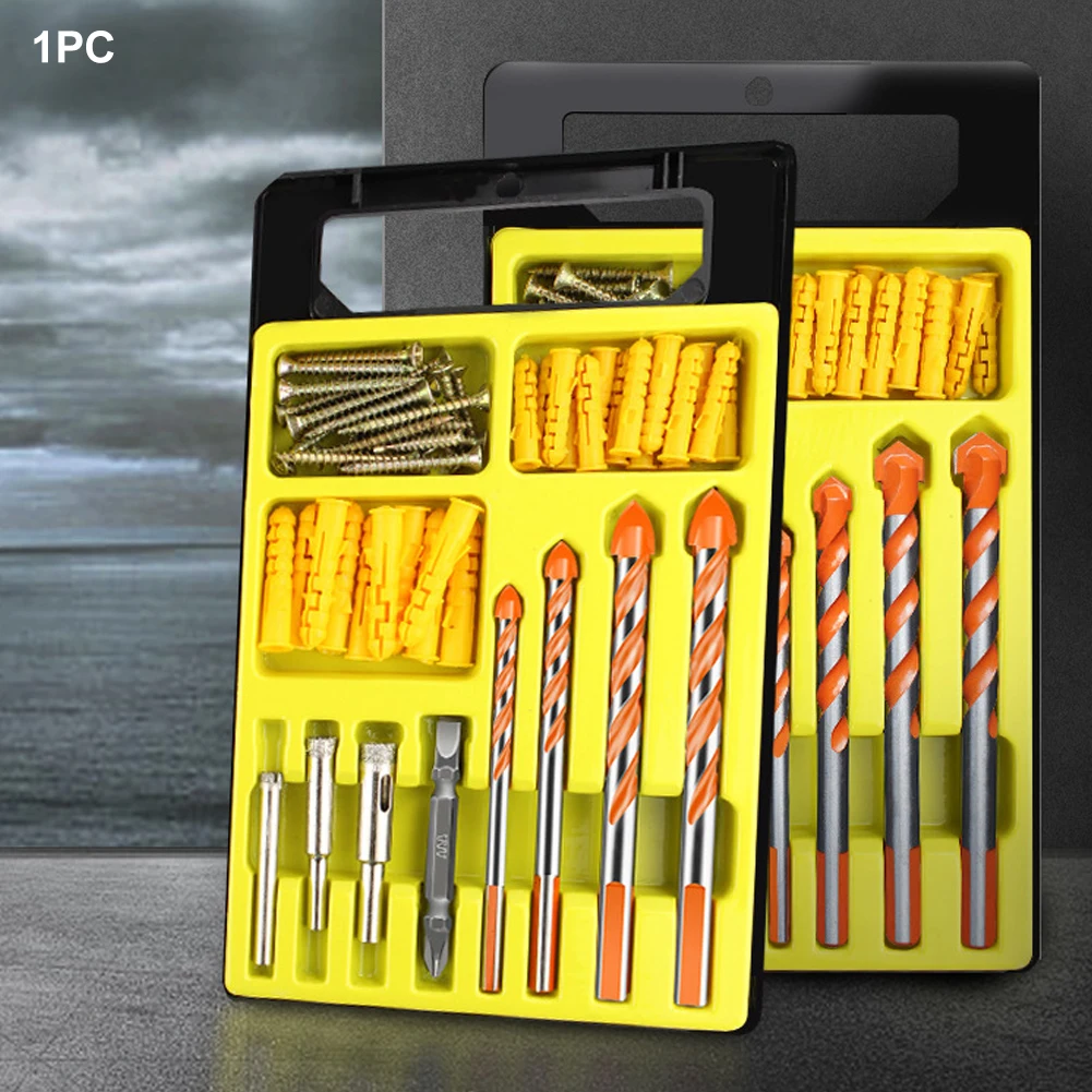 

48pcs Professional Multi Functional Drill Bit Ultimate Punching Alloy Portable Anti Slip For Concrete Positioning Universal