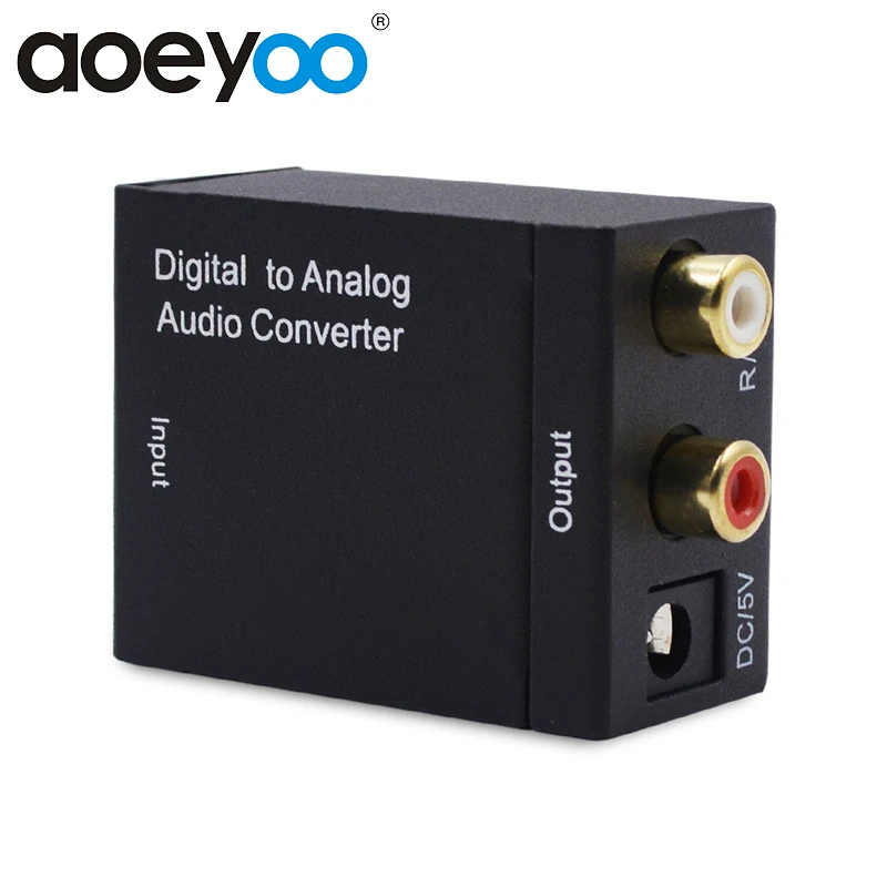Цифровой аналоговый аудиоконвертер AOEYOO оптический преобразователь Toslink Spdif в