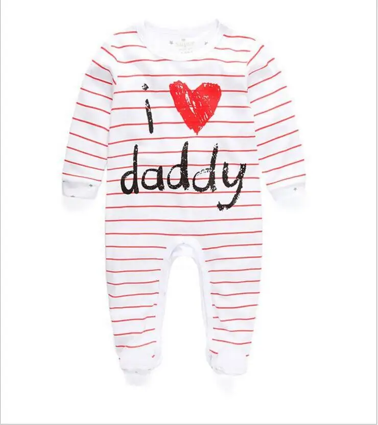 dad2 Новинка; Посылка с длинными рукавами; Детский комбинезон с круглым вырезом; хлопковая детская одежда для новорожденных; сезон весна-осень; одежда для малышей - Цвет: dad2