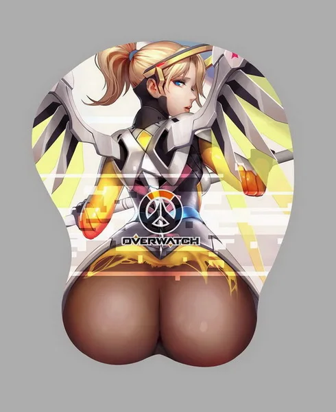 Game Overwatch OW Dva Mercy Tracer Butt сексуальный мягкий гелевый 3D игровой коврик для мыши эргономичный коврик для мыши с поддержкой запястья подарок для мужчин и мальчиков