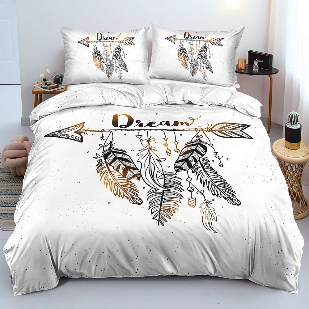 

Elegant Pattern Soft Bedclothes With Smooth Pillowcases Dream Twin Full Queen King Sizes Soft And Comfortable Bed Sets For Home