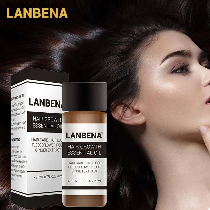 Эссенция для быстрого роста волос LANBENA эфирное масло наращивания жидкое средство лечения предотвращения