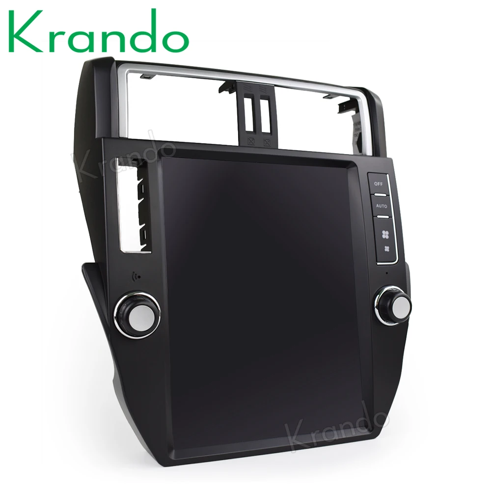 Автомобильный радиоплеер с большим экраном Krando Android 8 1 12 дюйма Тесла для Toyota Prado