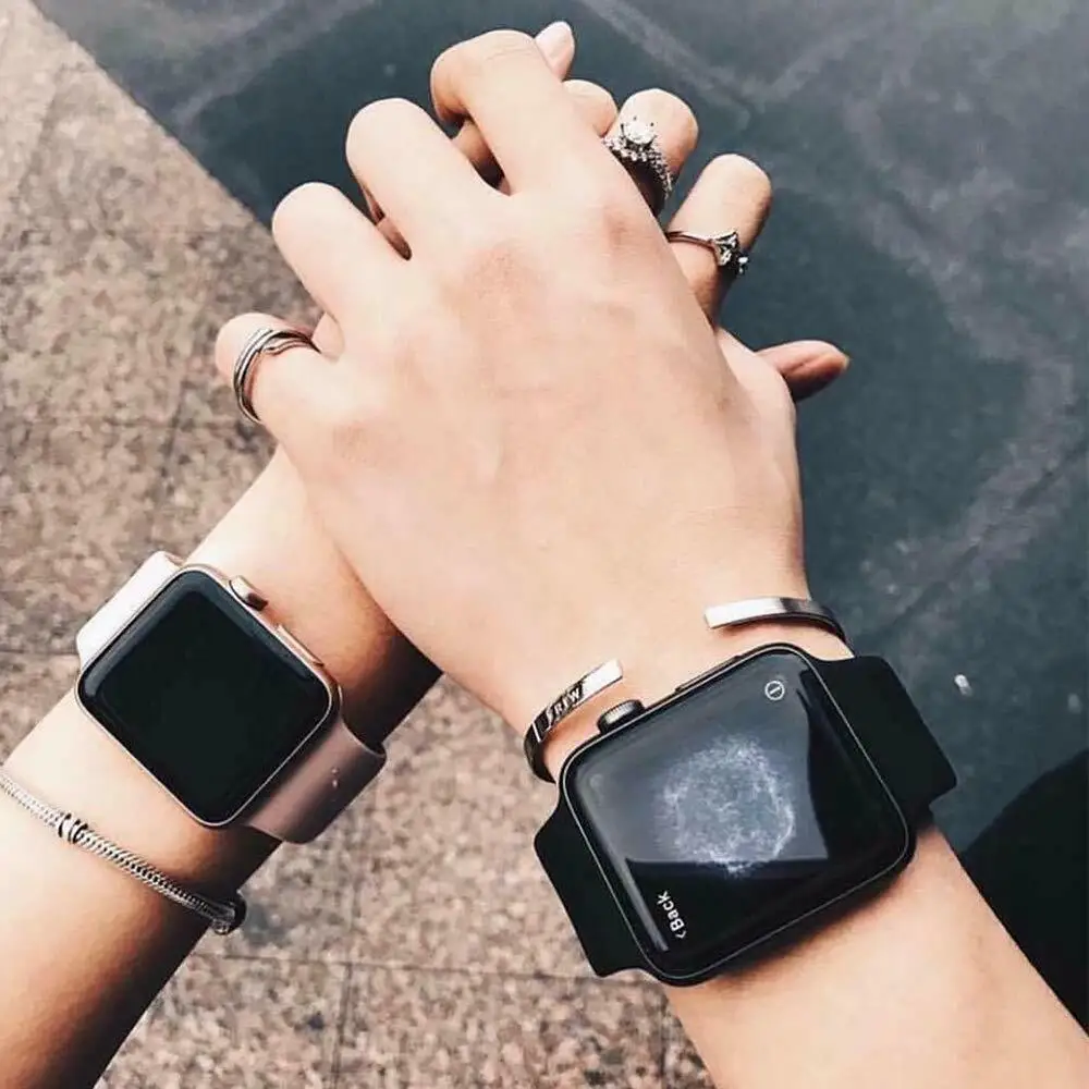 Ремешок силиконовый для Apple Watch Series 1 2 3 4 мягкий спортивный сменный резиновый