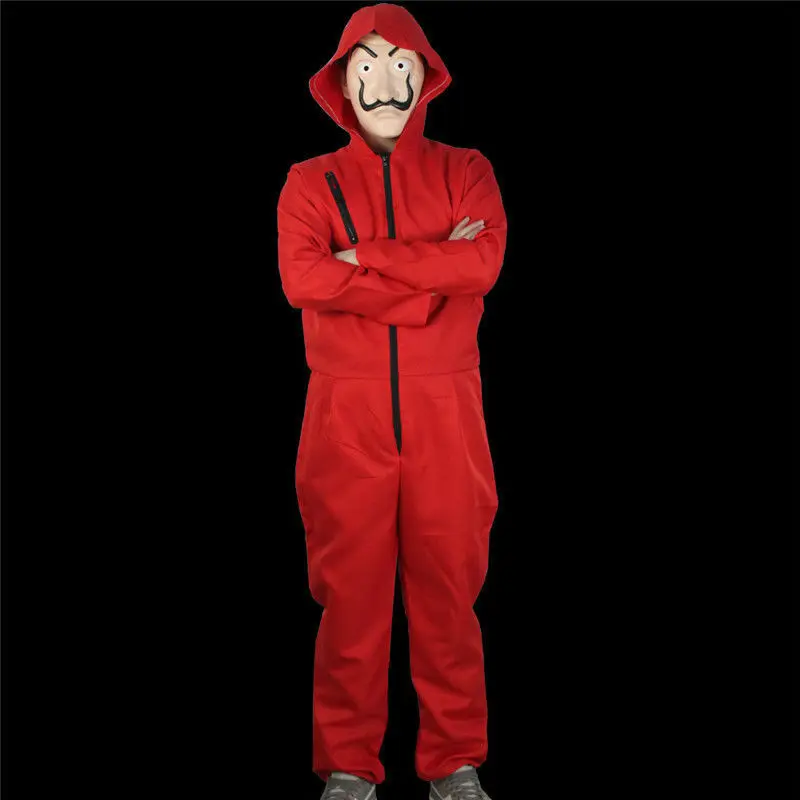 Salvador Dali La Movie Costume Money Heist Jumpsuit Mask Cosplay Outfits House of Paper Role Playing Party Adult |
