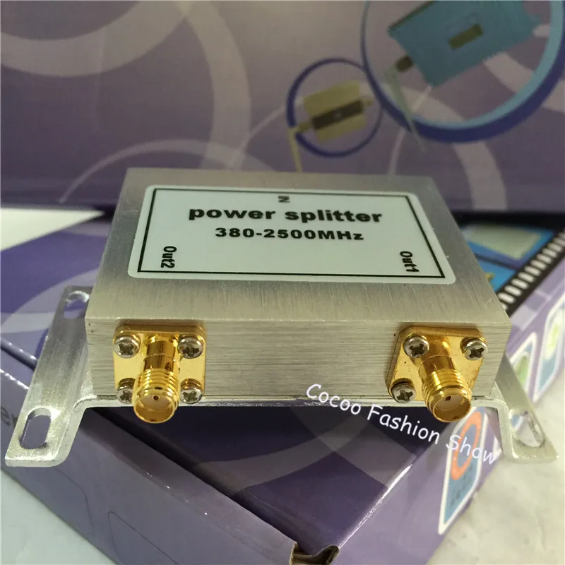 ZQTMAX 2 полосный SMA разветвитель мощности 380 ~ 2500 МГц делитель для мобильного