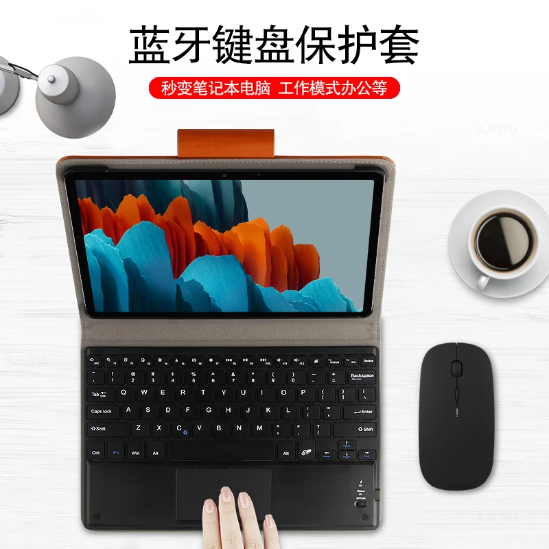 

Case For Samsung Galaxy Tab S7 11" SM-T870 SM-T875 Bluetooth keyboard Protective Cover PU Leather Tab S7 11" 2020 Tablet Cases