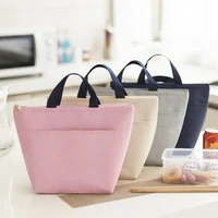 2020 insulation insulated thickened portable waterproof lunch bag oxford handbag picnic food bag solid color for women kids