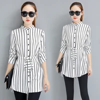 bow tie sashes women spring summer style chiffon blouses shirts lady casual long sleeve office work wear blusas tops