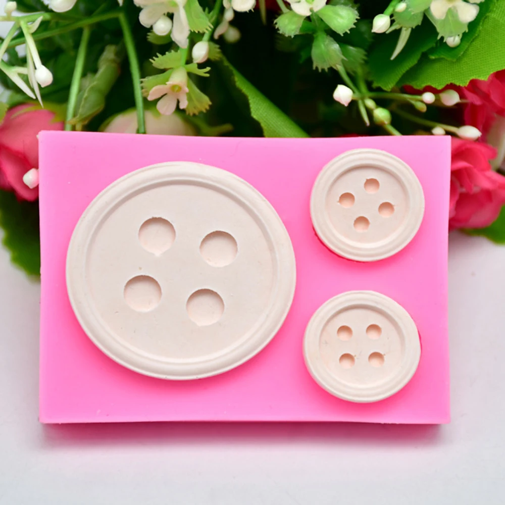 Новые кнопки дизайн 3d силиконовая форма для украшения торта инструменты литья Diy