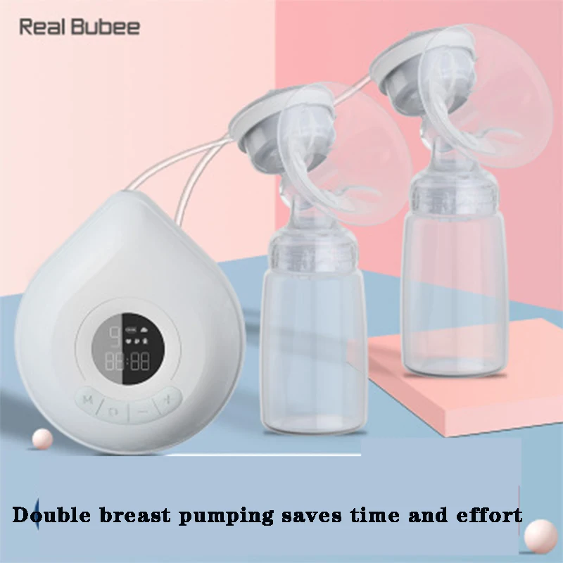 Bilateral Electric Breast Pump Breast Pumping Milking Machine High Suction Power Automatic Massage Postpartum Lactation Machine